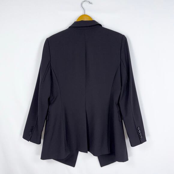 Theory Women's Staple Classic Career Wool Blend Blazer Size 10 Black - Picture 7 of 16